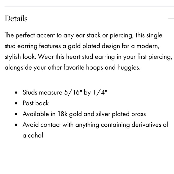 Gorjana Lou Heart Studs - Picture 4 of 4